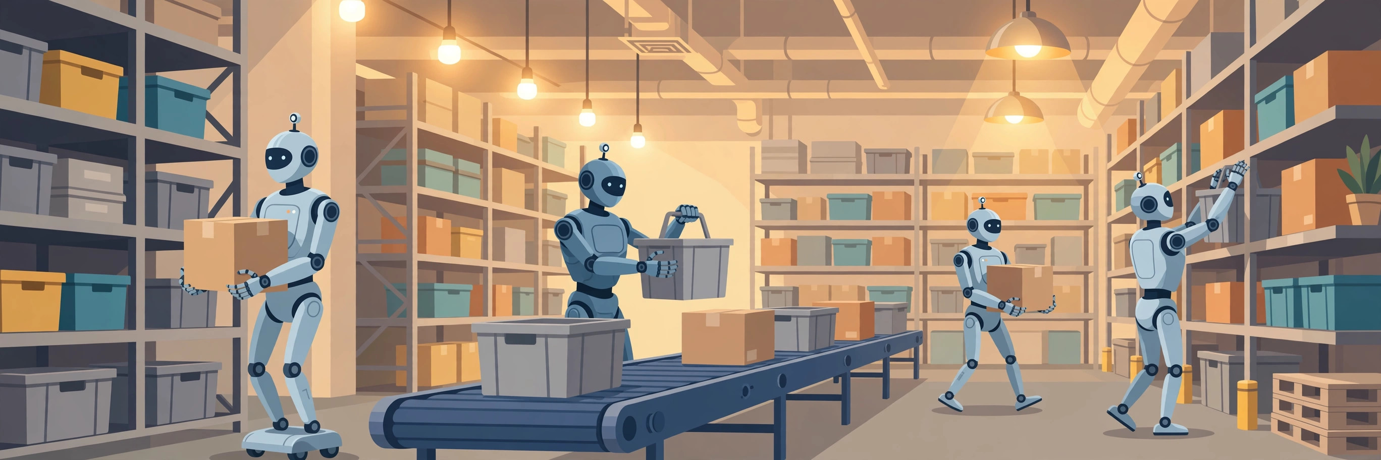 The AI Robots Already Working in Warehouses (2026) — category illustration